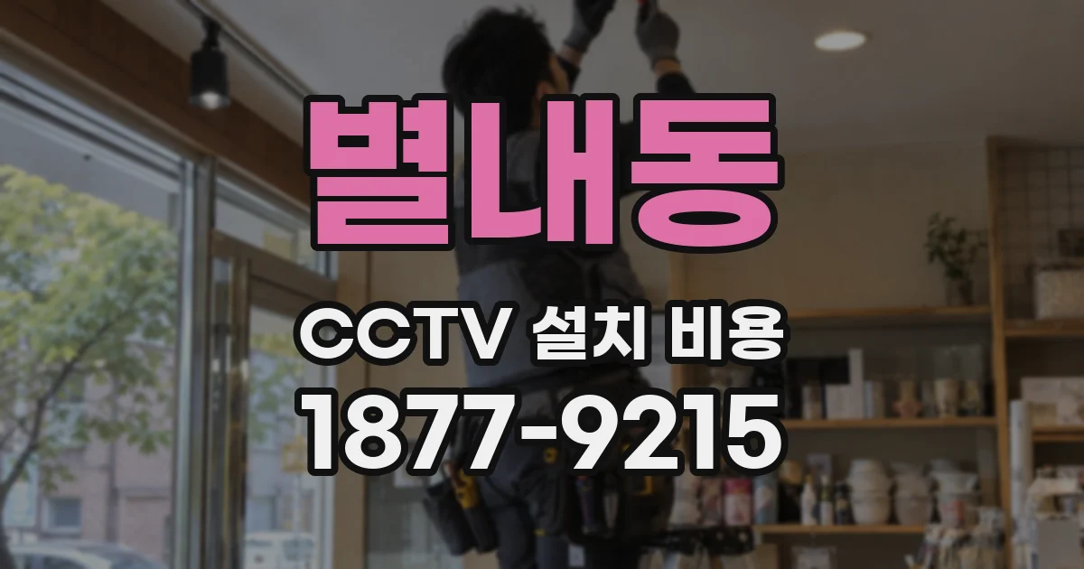 별내동 CCTV 설치 비용