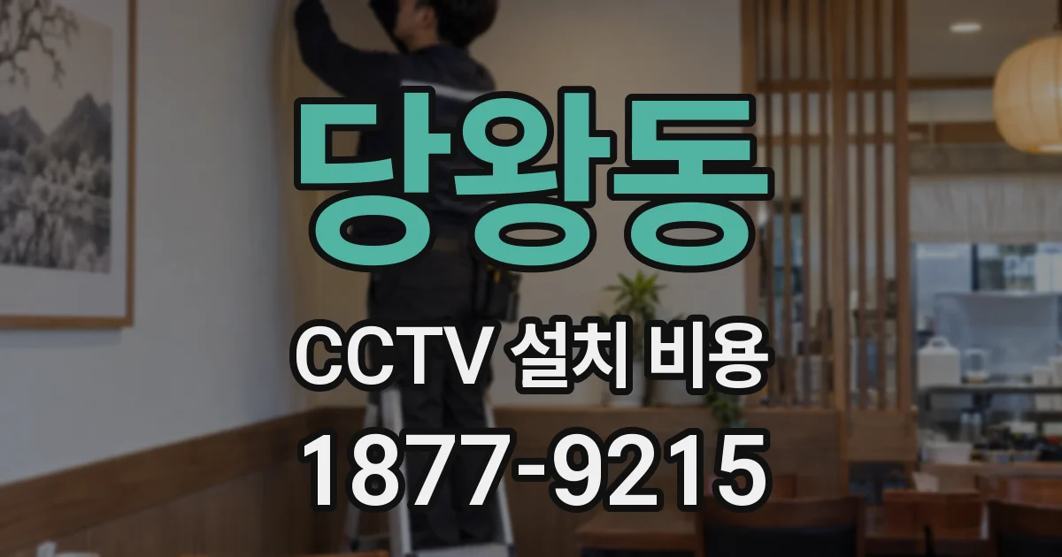 당왕동 CCTV 설치 비용