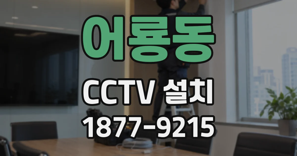 어룡동 CCTV 설치