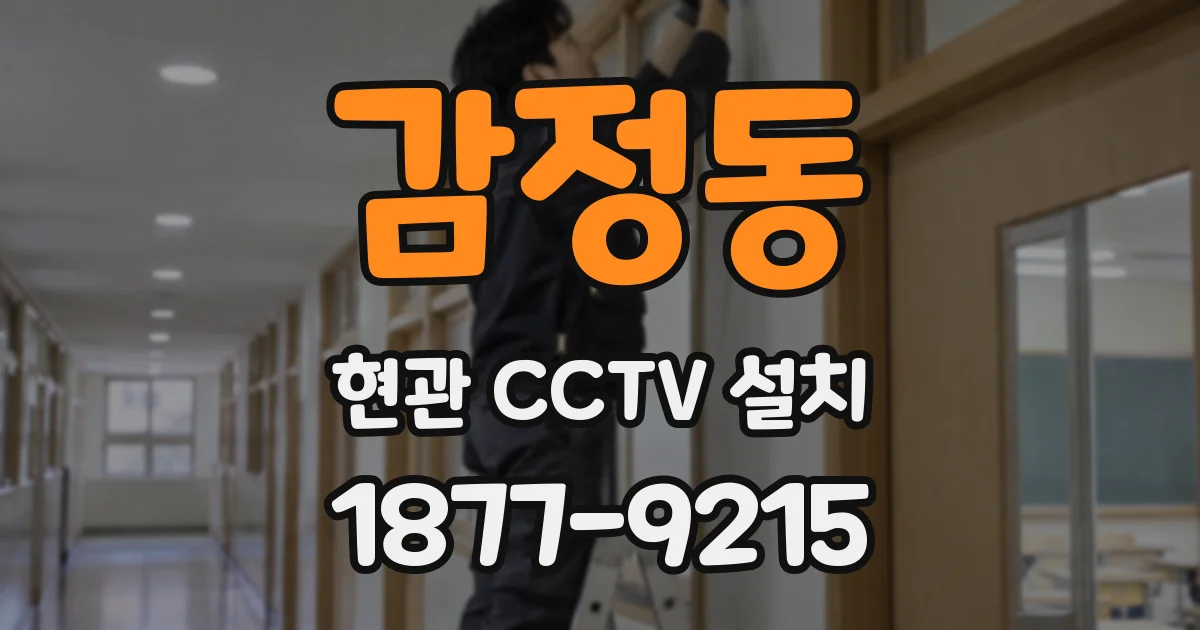 감정동 현관 CCTV 설치