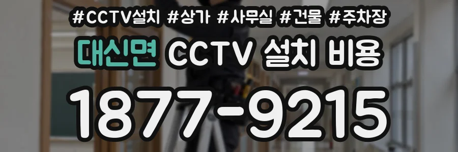 대신면 CCTV 설치 비용