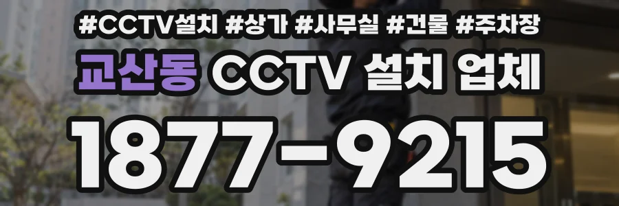 교산동 CCTV 설치 업체