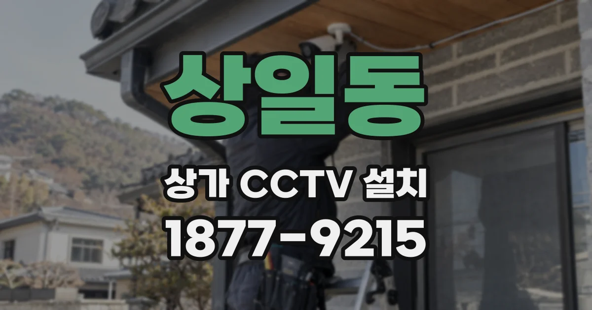 상일동 상가 CCTV 설치