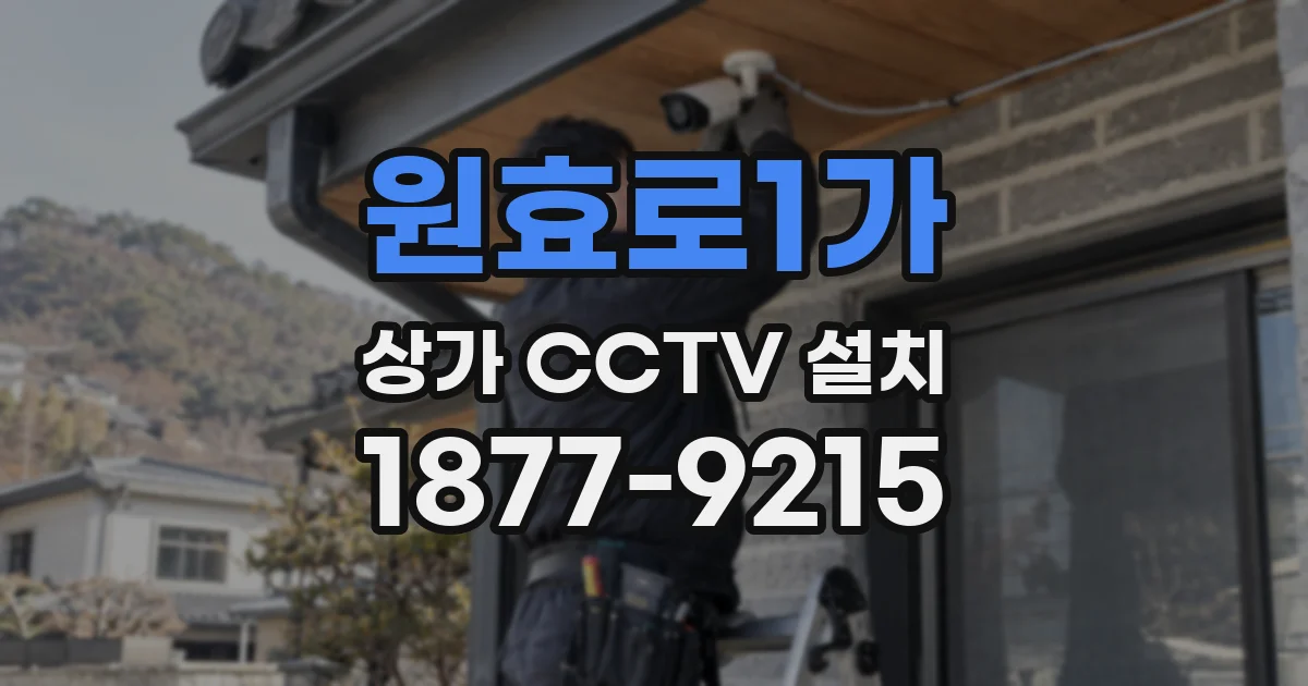 원효로1가 상가 CCTV 설치