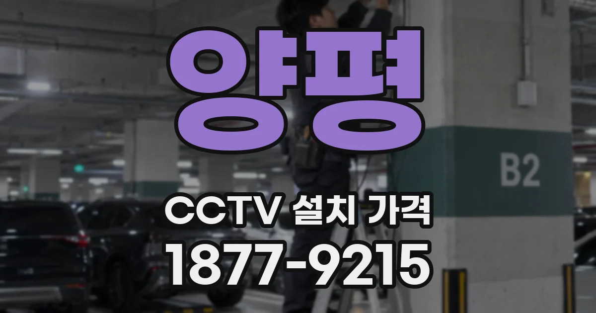 양평 CCTV 설치 가격