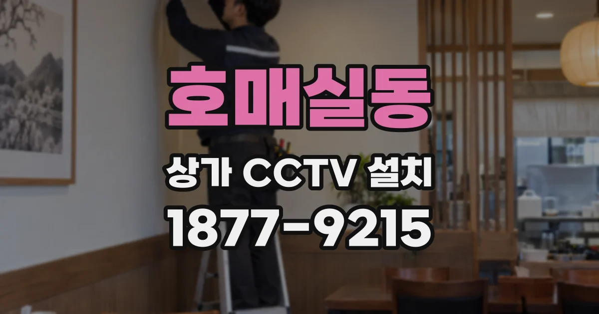 호매실동 상가 CCTV 설치