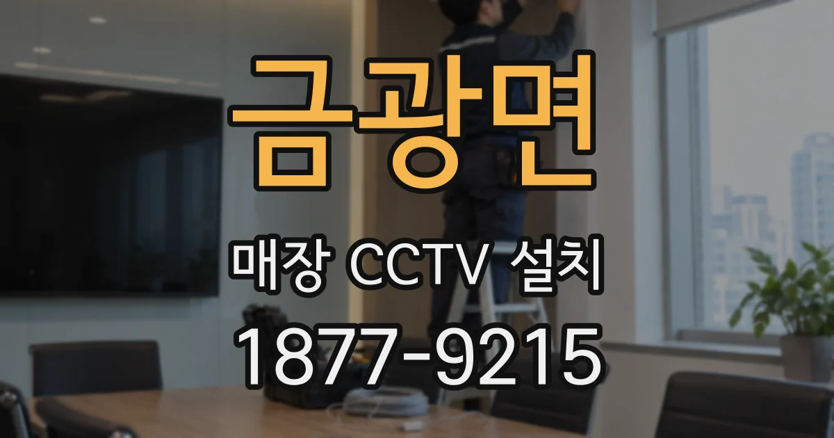 금광면 매장 CCTV 설치