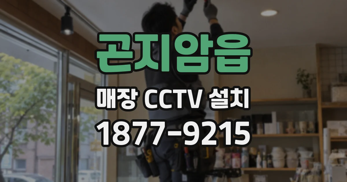 곤지암읍 매장 CCTV 설치