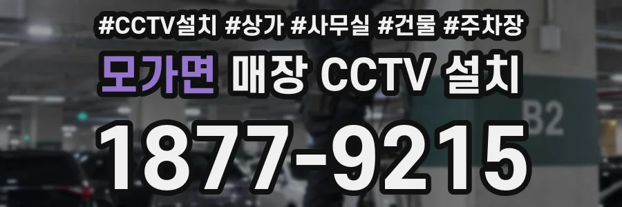 모가면 매장 CCTV 설치