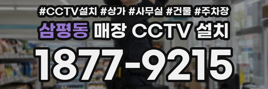 삼평동 매장 CCTV 설치