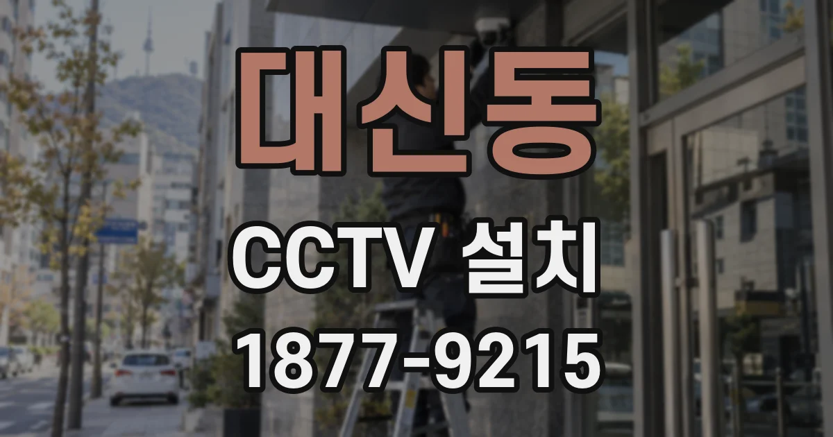 대신동 CCTV 설치
