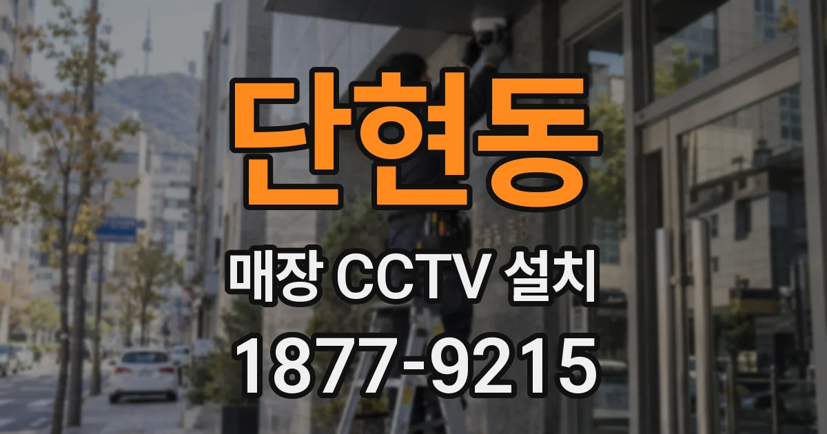 단현동 매장 CCTV 설치