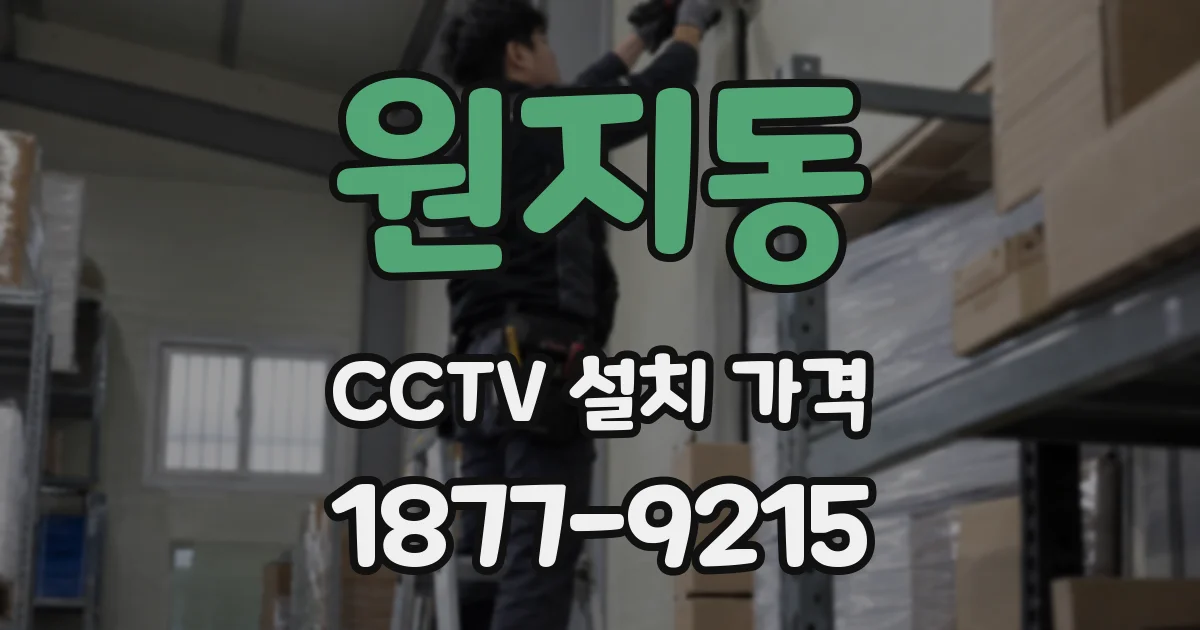 원지동 CCTV 설치 가격