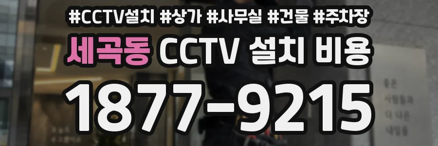 세곡동 CCTV 설치 비용