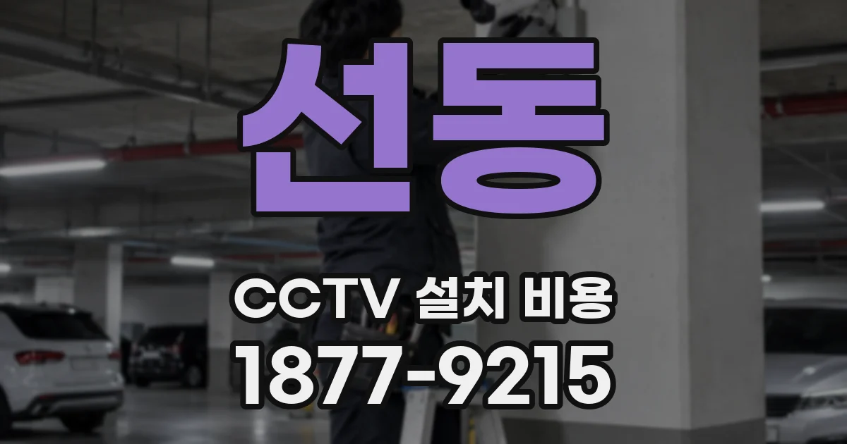 선동 CCTV 설치 비용