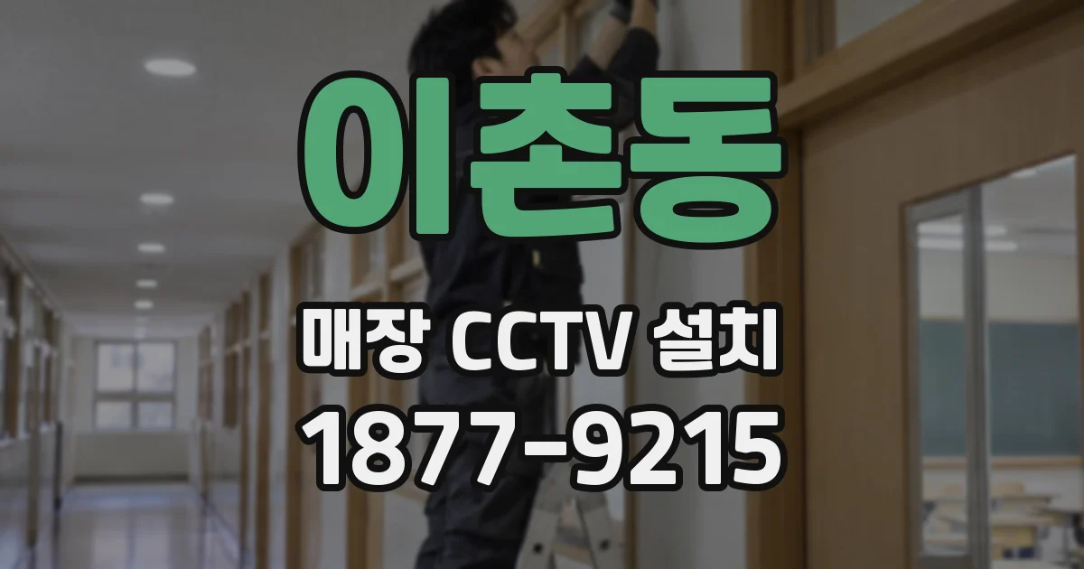 이촌동 매장 CCTV 설치