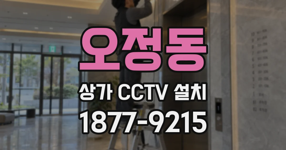 오정동 상가 CCTV 설치