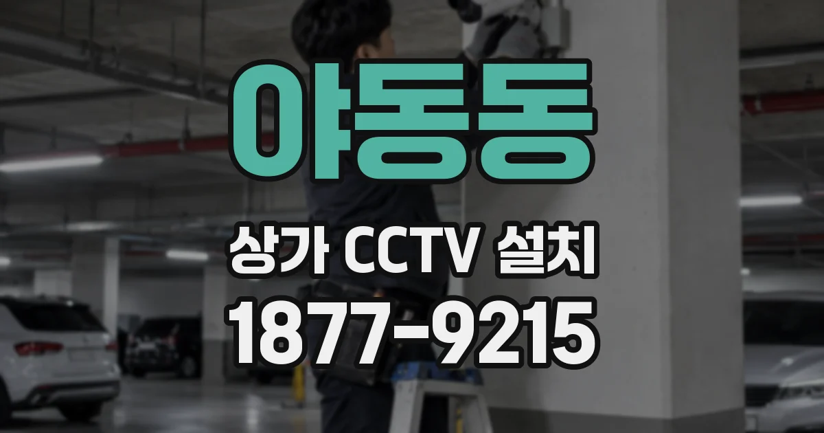 야동동 상가 CCTV 설치