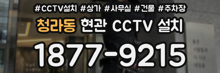 청라동 현관 CCTV 설치