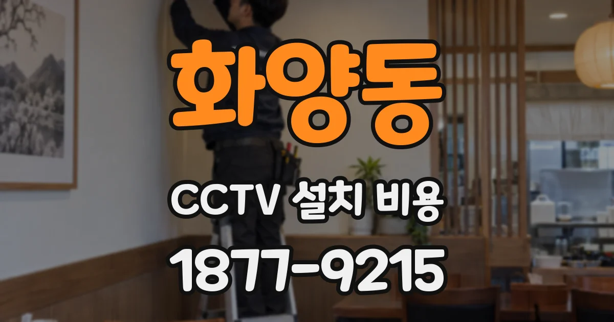 화양동 CCTV 설치 비용