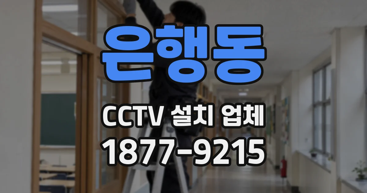 은행동 CCTV 설치 업체