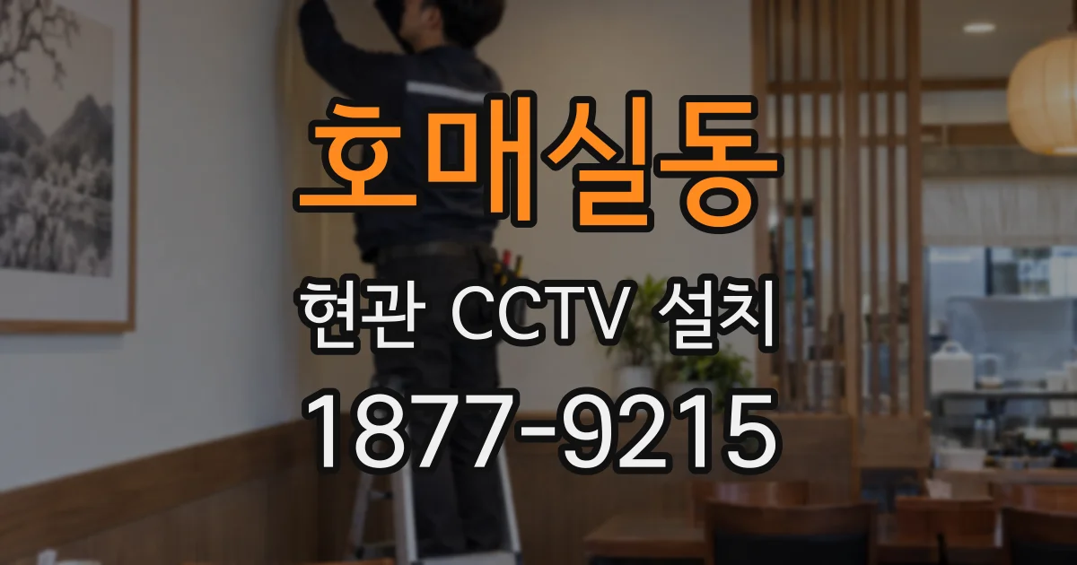 호매실동 현관 CCTV 설치