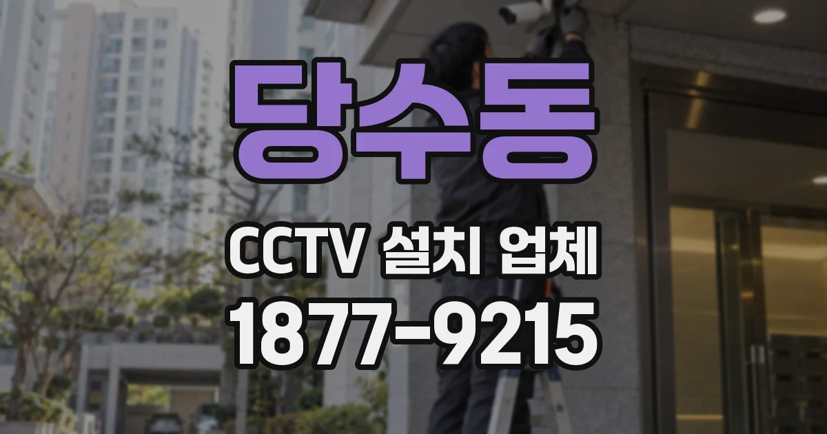 당수동 CCTV 설치 업체