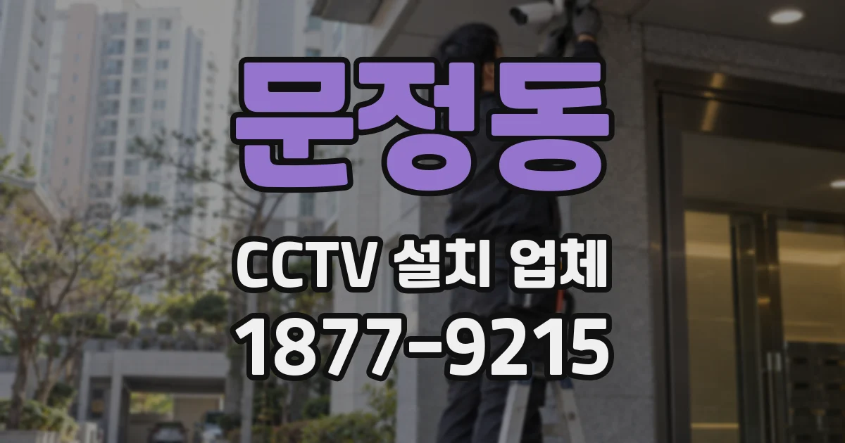 문정동 CCTV 설치 업체