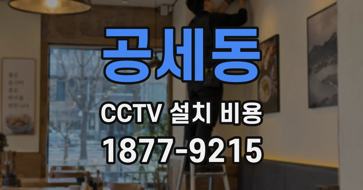 공세동 CCTV 설치 비용