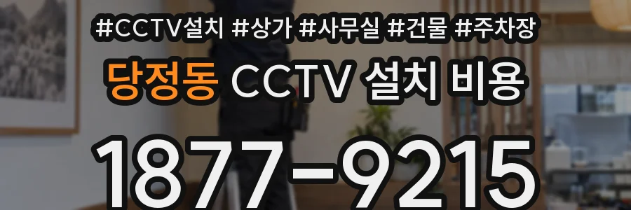 당정동 CCTV 설치 비용
