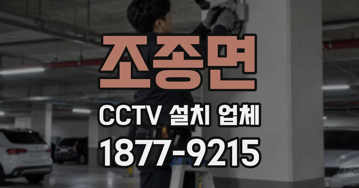 조종면 CCTV 설치 업체