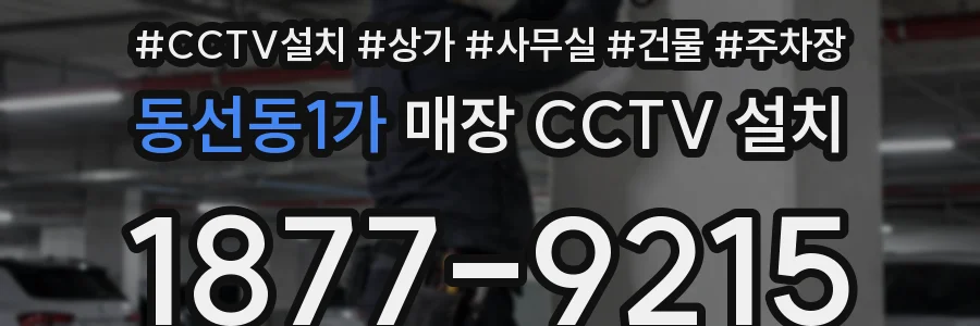 동선동1가 매장 CCTV 설치