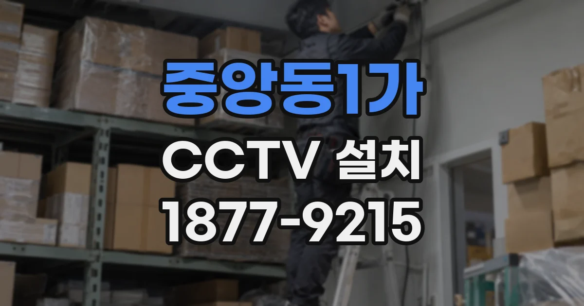 중앙동1가 CCTV 설치