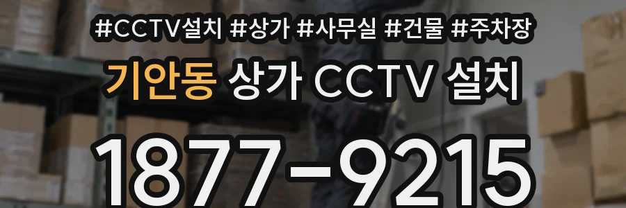 기안동 상가 CCTV 설치