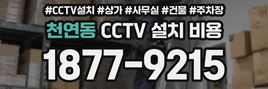 천연동 CCTV 설치 비용