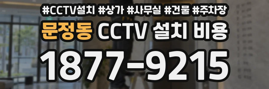 문정동 CCTV 설치 비용