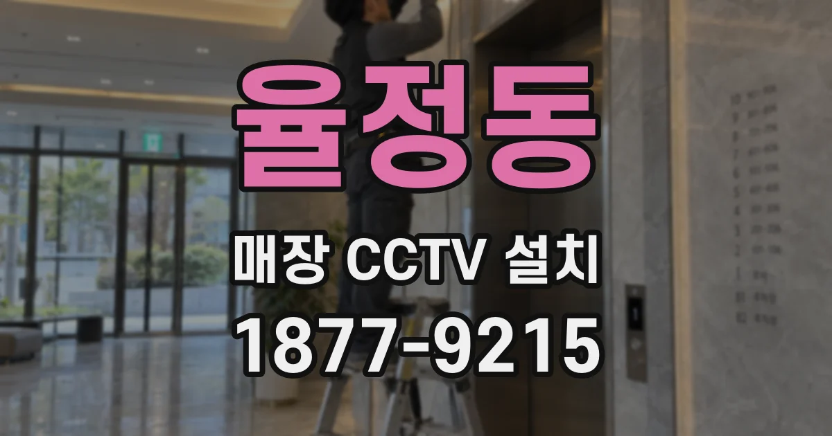 율정동 매장 CCTV 설치