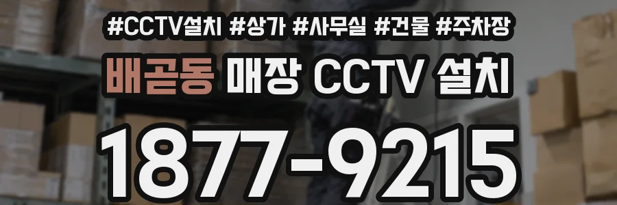 배곧동 매장 CCTV 설치
