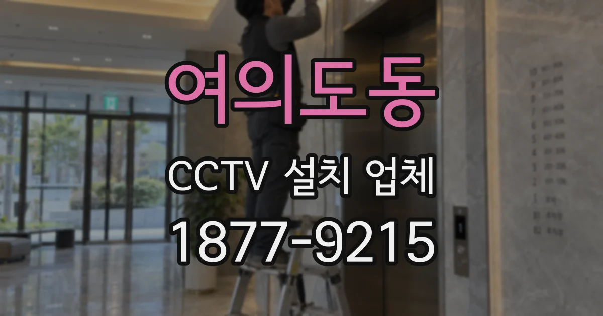 여의도동 CCTV 설치 업체