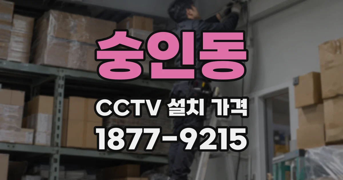 숭인동 CCTV 설치 가격