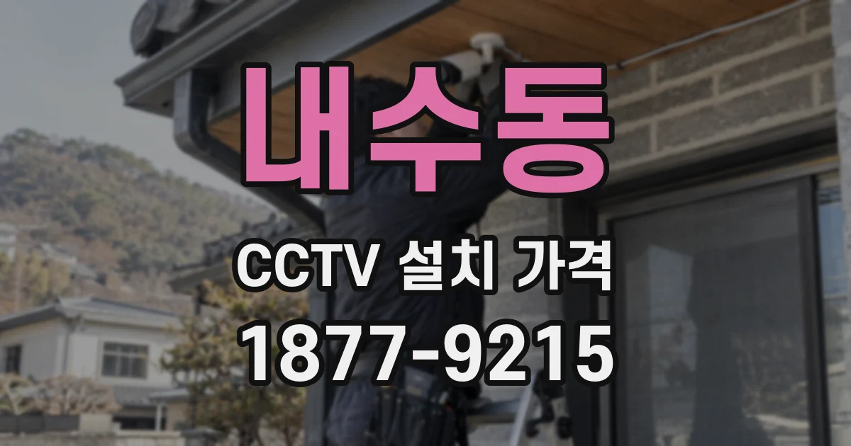 내수동 CCTV 설치 가격