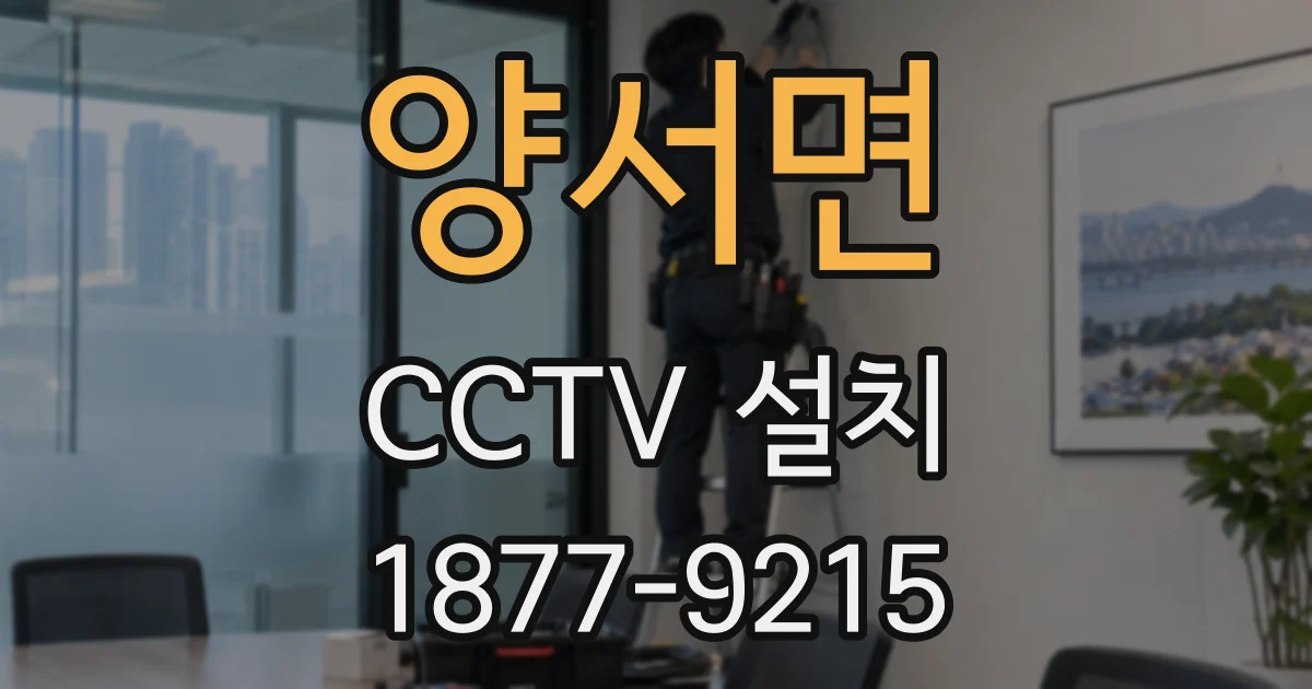양서면 CCTV 설치