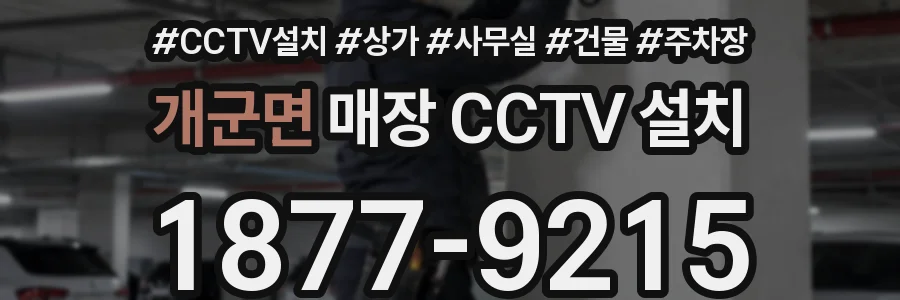개군면 매장 CCTV 설치