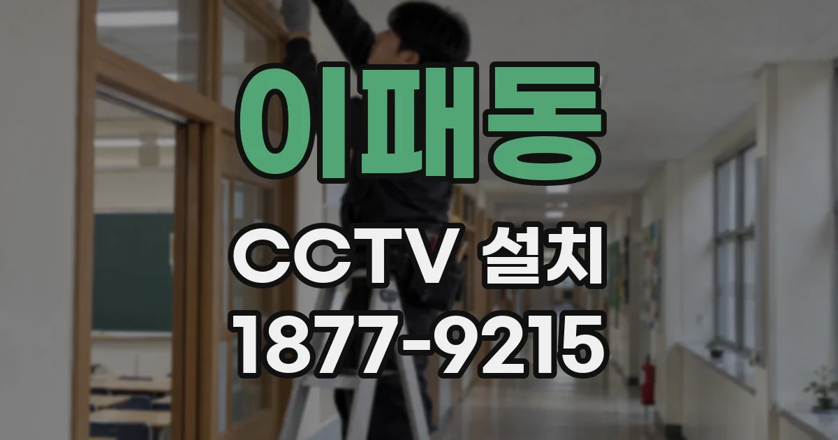 이패동 CCTV 설치
