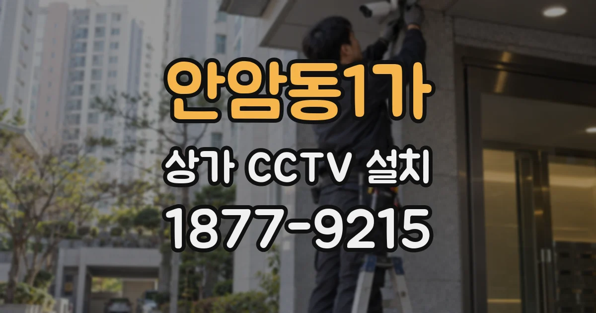 안암동1가 상가 CCTV 설치