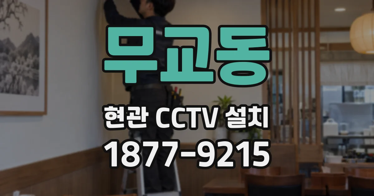 무교동 현관 CCTV 설치