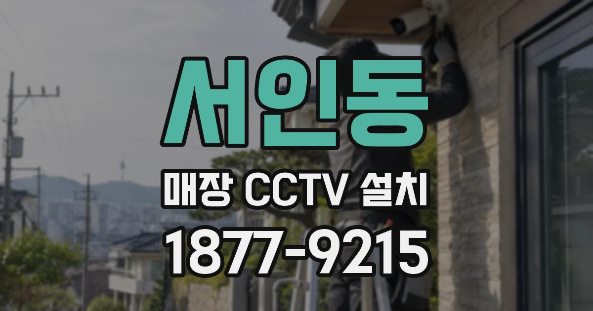 서인동 매장 CCTV 설치