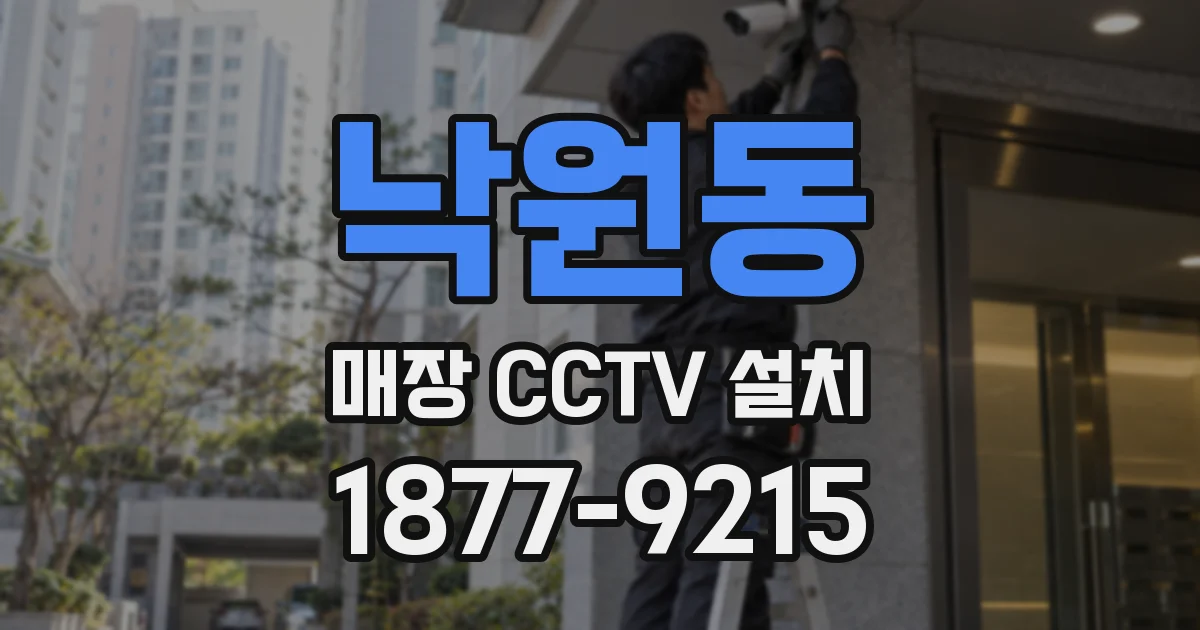낙원동 매장 CCTV 설치