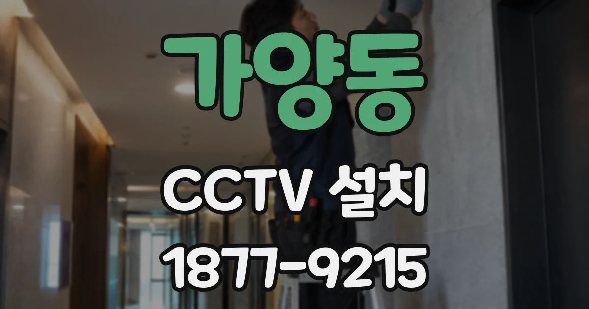 가양동 CCTV 설치