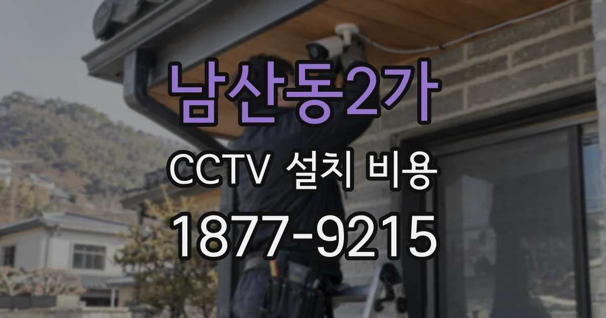 남산동2가 CCTV 설치 비용